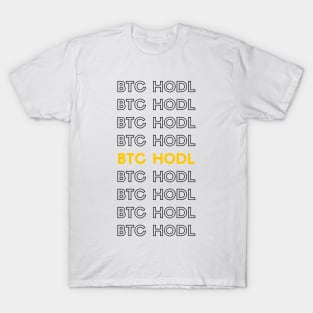 BTC HODL Typography (black) T-Shirt